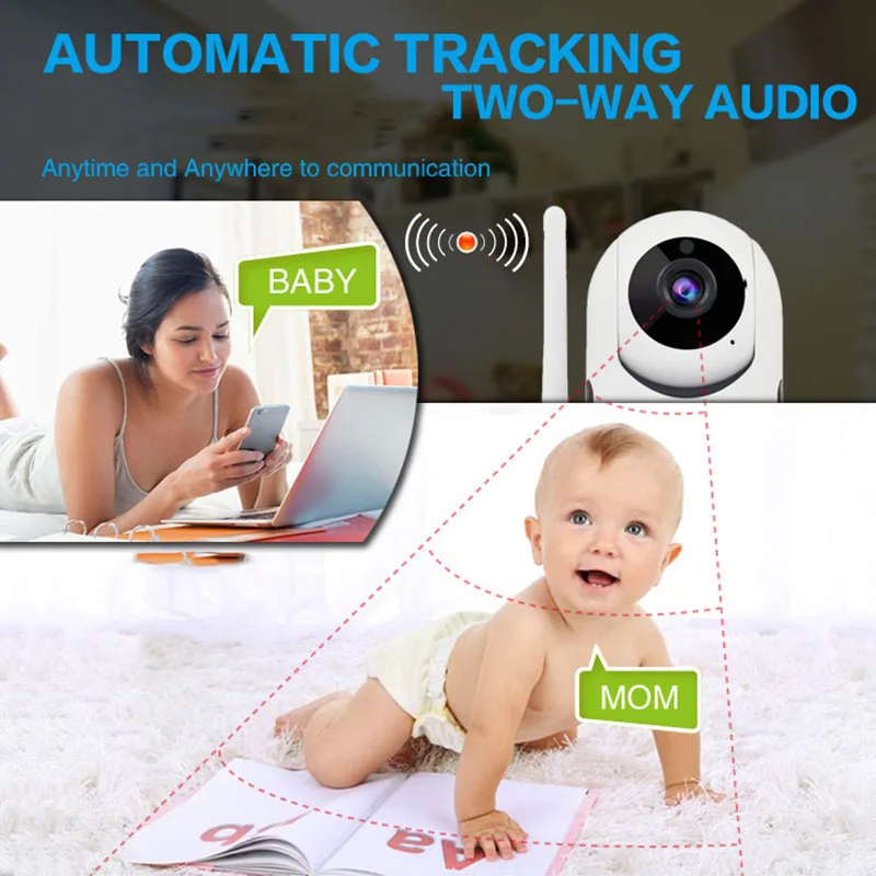 Fealushon Мини Беспроводная ip-камера безопасности WiFi для помещений 1080p умная камера Детский Монитор панорамирование/наклон Двусторонняя аудио умная сигнализация P2P