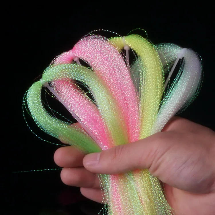 3 bags assortment fly tying twisted Flashabou Holographic Tinsel Flash sabaki rig Tying | Спорт и развлечения