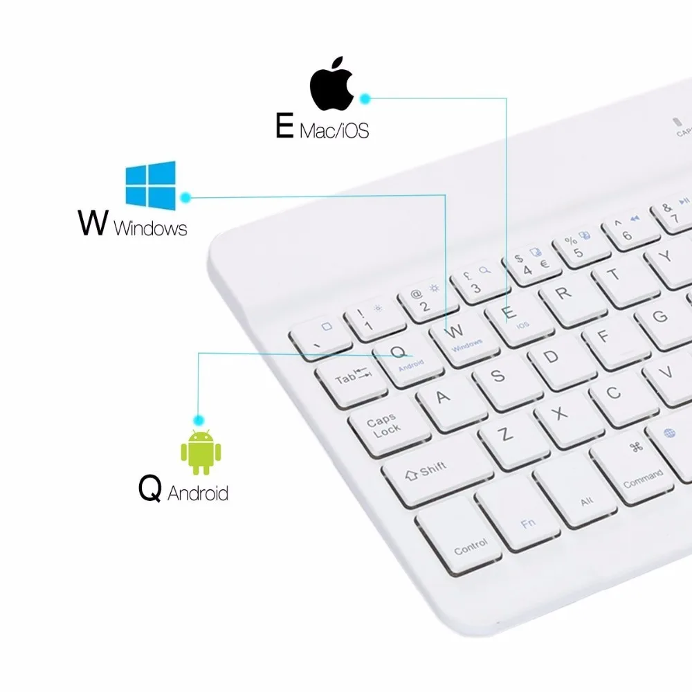 Kemile портативная Съемная Беспроводная Bluetooth клавиатура из алюминиевого сплава