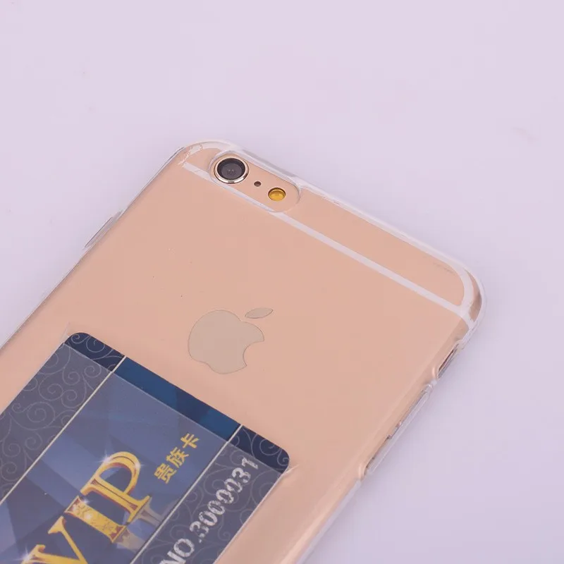 Кошелек со слотом для кредитных карт Прозрачный чехол для телефона Apple iPhone 6 6S Plus XS Max XR 11 Pro чехол s Мягкий ТПУ силиконовый прозрачный чехол