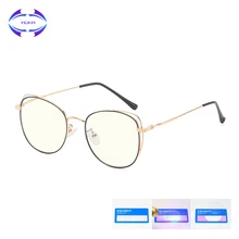 VCKA, анти-синий луч, компьютерные очки для мужчин и женщин, большая металлическая полая рама, ретро блокирующие очки, компьютерные игровые очки ordinateur