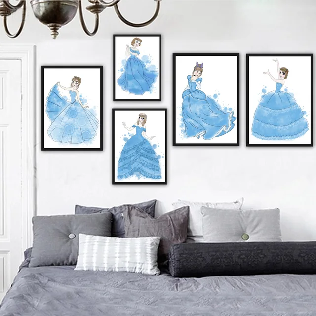 cute dancing girls canvas painting nursery wall art pictures posters
