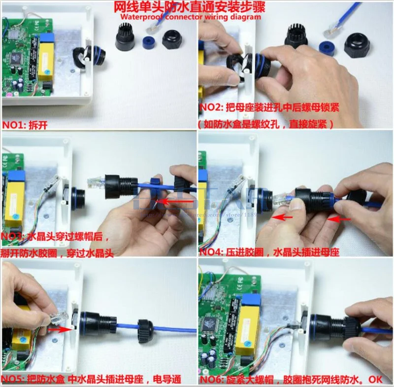 Водонепроницаемый RJ45 разъем CAT6, локальная сеть Ethernet RJ 45 женщина M25 прямо голова экранированный и не экранированной водонепроницаемый розетка с 2 крышки