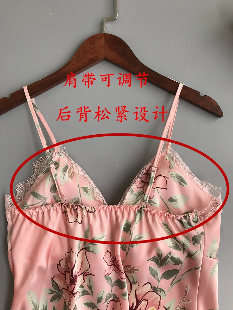 Летний атласный Шелковый цветочный женский короткий пижамный комплект, сексуальная одежда для сна, женские короткие пижамные комплекты, женские пижамы с v-образным вырезом на бретельках