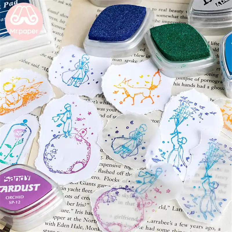 Mr Paper Dreamy Мультфильм Маленький принц Роза лиса деревянные и резиновые штампы для скрапбукинга украшения для самодельного изготовления стандартных деревянных штампов