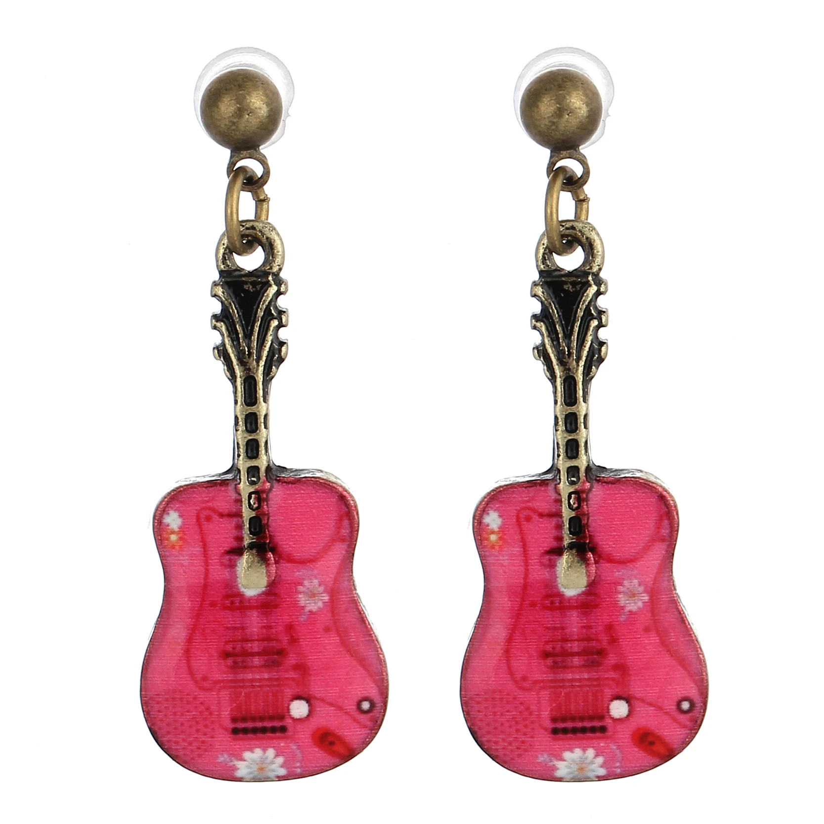 Jiayiqi 4 Colors 2017 Hot Sale Guitar Shaped Drop Earrings for Women New Arrival Gold Fashion Party Jewelry Best Birthday Gift