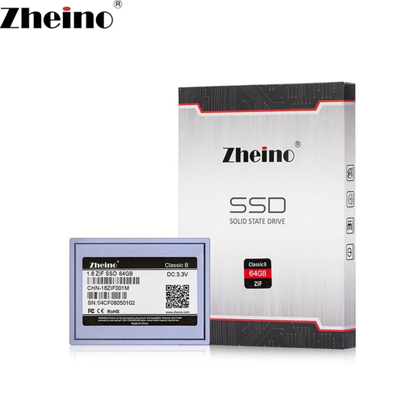 

Zheino 1.8 Inch ZIF SSD 64GB 2D MLC PATA 40pin Solid State Drives Disks