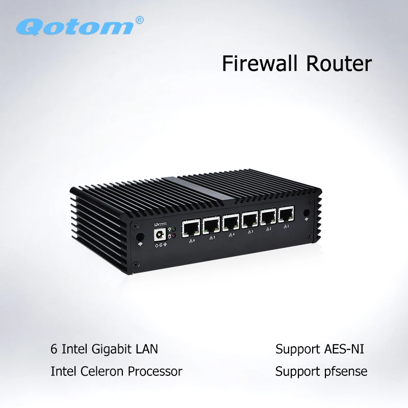 Мини ПК Qotom 6 Intel LAN Core i5 i7 AES NI маршрутизатор мини компьютер linux Ubuntu микро 7200U Q555G6