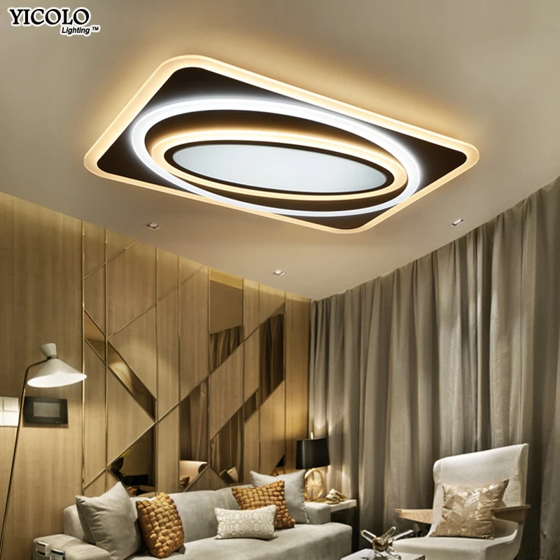 

New Acrylic Dimming Ceiling Lights For Living StudyRoom Bedroom Home Dec plafonnier AC85-265V Modern Led Ceiling Lamp Home Decor