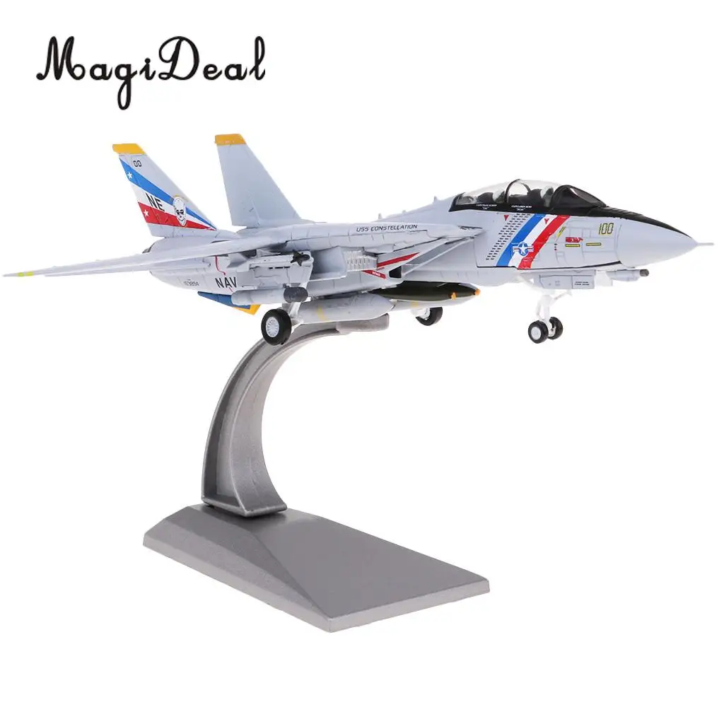 1/100 Alloy F-14 Tomcat Fighter American Military Plane Aeroplane Collection with Display Stand