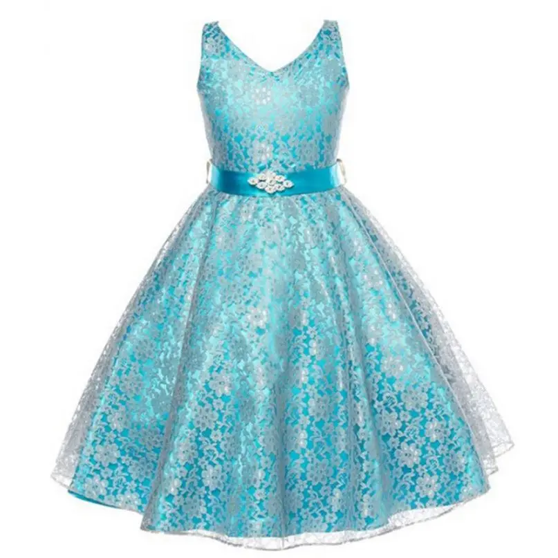 girls party dress kids designer children teenagers prom party ceremonies gowns dresses birthday princess dress infantil YAA040