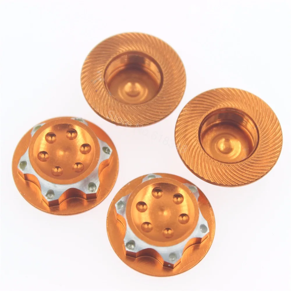 4pcs Aluminium Wheel Hub Cover Antidust Cover 17mm HEX Nut Adapter For 1 8 RC Model