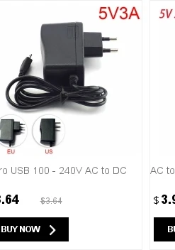 Микро USB AC в DC адаптер питания зарядное устройство DC 5V 3A EU US Plug 100 V-240 V 3000mA переключатель преобразователя для планшета Raspberry B PI