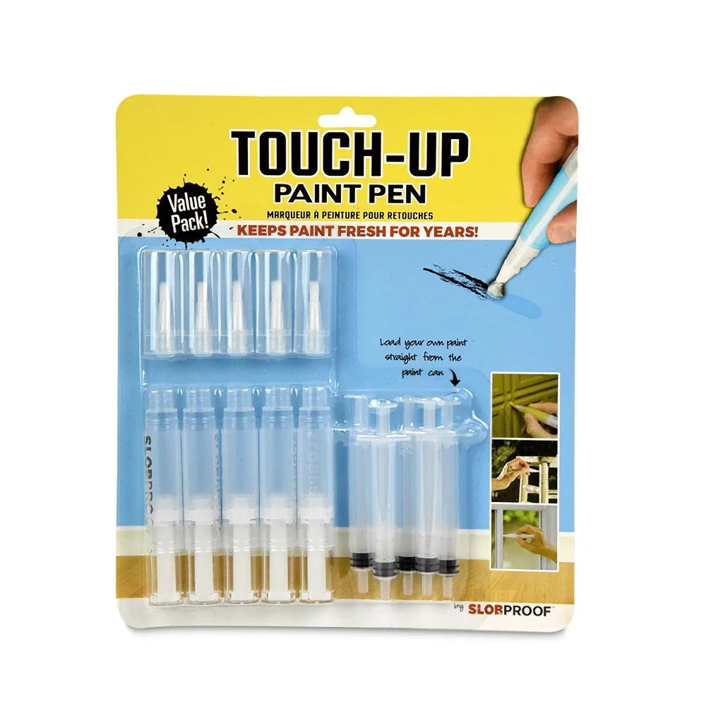 

Touch-Up Paint Pen Fills with Any Paint for Color-Matched Touch Ups to Scuffed Walls and Trim Keeps Paint Fresh Inside