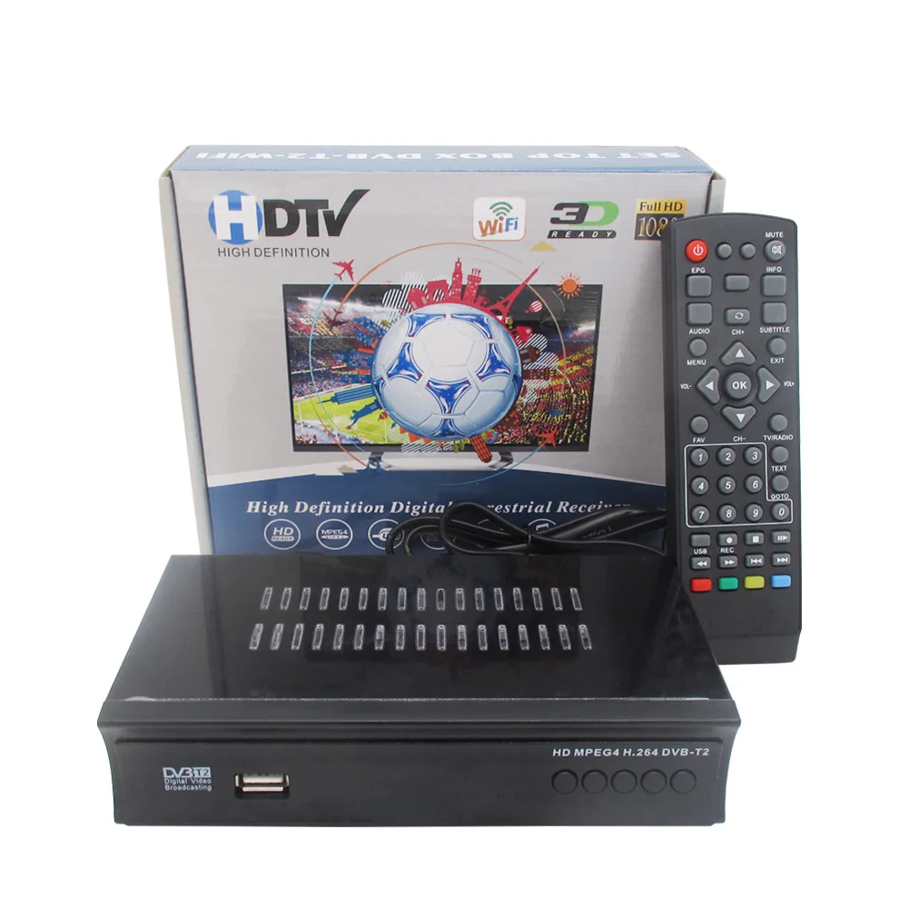 DVB-T2 и H.264 наземный цифровой сигнал телеприставка набор верхней коробки DVB-T2 M2