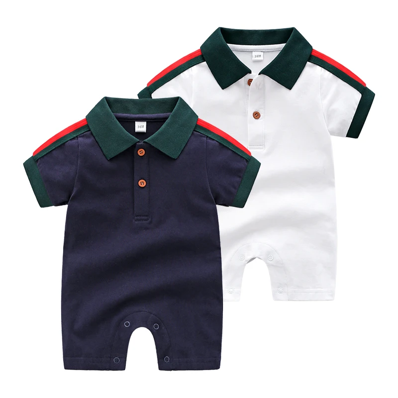 

Summer Newborn Baby Rompers Boys Jumpsuits Cotton Baby Short Sleeve Romper Toddler Girls Infant Brand Bebe Clothes 0-2 Yeard Old