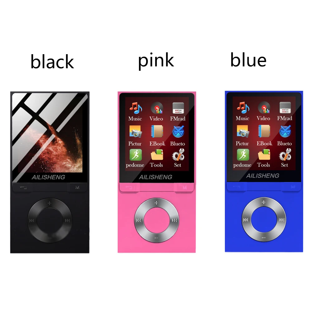 

Bluetooth MP4 Music Video Player 8GB 1.8" TFT Screen MP3 Pedometer With FM Radio E-Book Audio Player Portable Walkman