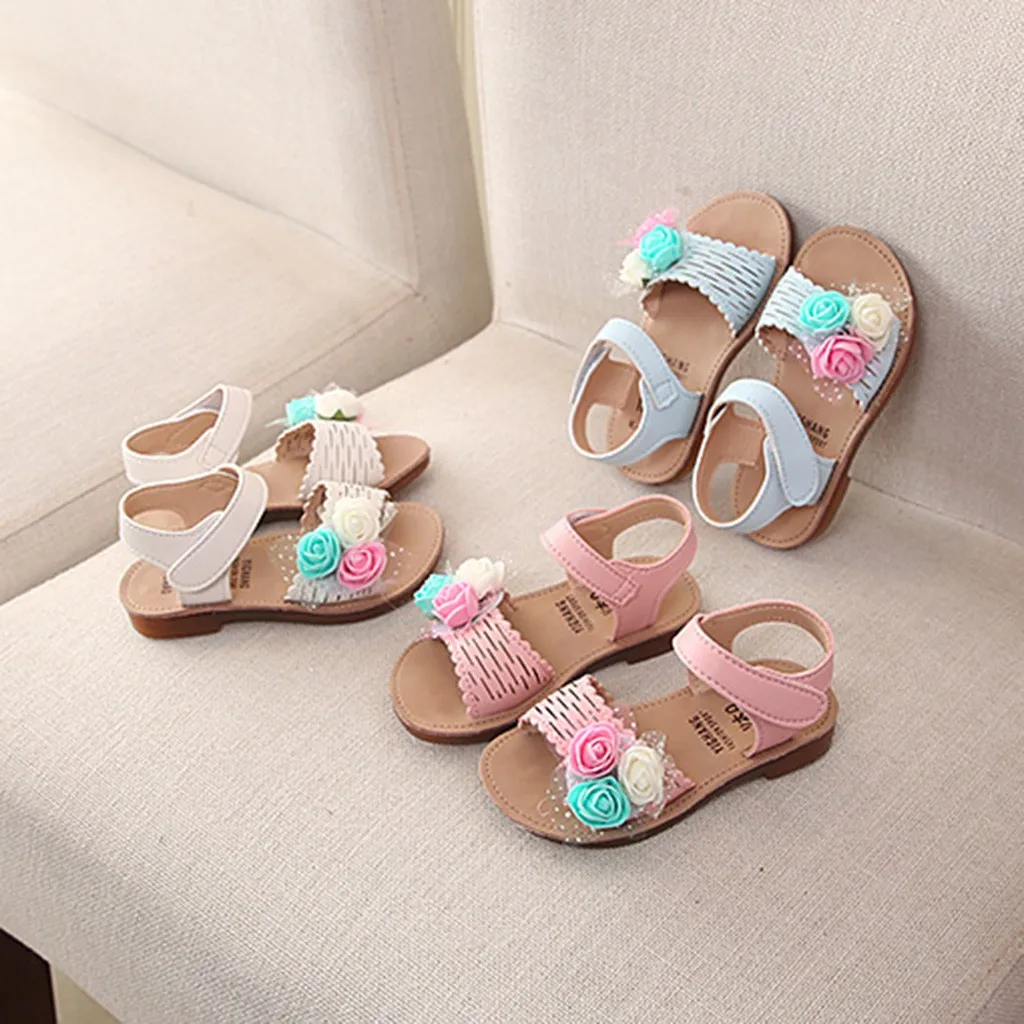 

Girl Summer Sandals Children Infant Kids Baby Girls Lovely Cute Flower Princess Sandals Shoes Sandalias Infantis Menino 12M-6T