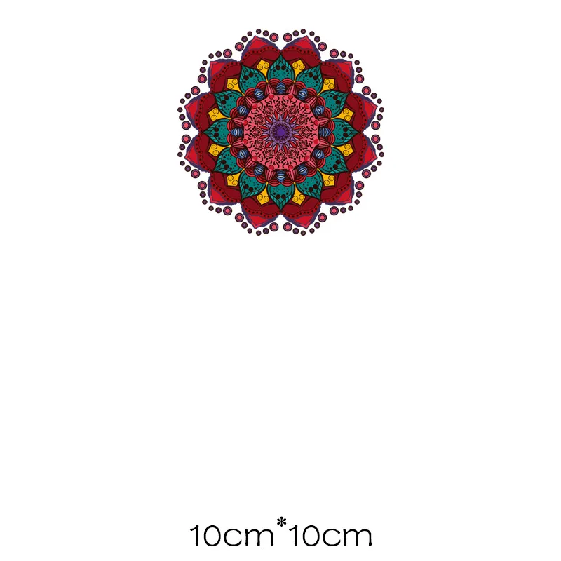 Мандалы полоски на одежде наклейки гладить на патчи применение одного глажка печать на аппликация на одежду теплопередачи Топ