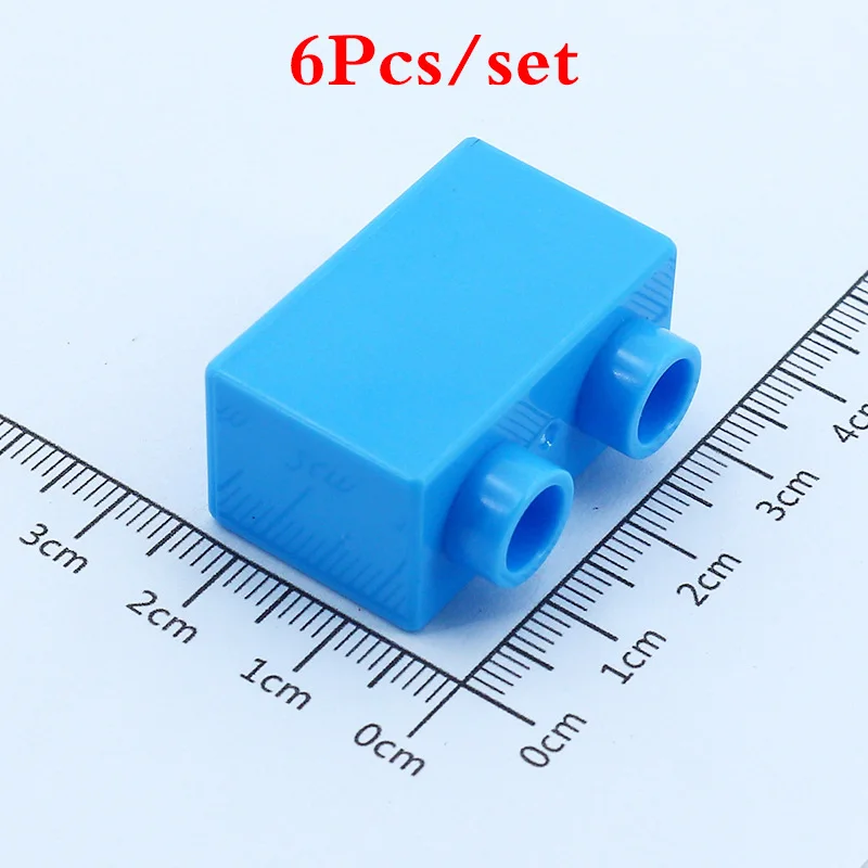 6pcsset 1X2 Thick Bricks Diy Big Size Building Blocks Bulk Accessories Compatible LegoING Duploed Toys For Children Educational Gift (16)