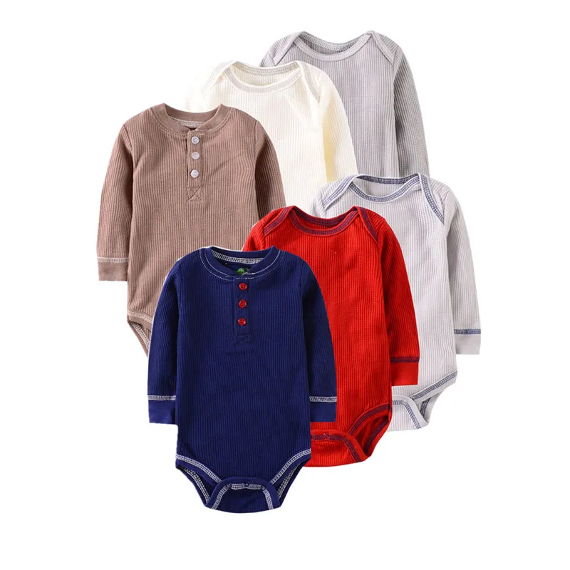

6 Pieces/lot Baby Bodysuits One-Pieces Girl infant overall Clothes Cotton Baby boy Clothing Sets Long Sleeve Jumpsuit