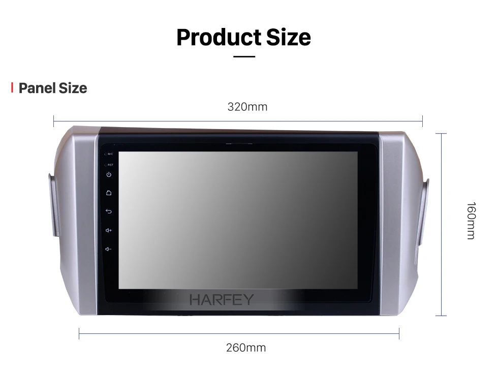 Sale Harfey 9 Inch Android 8.1/7.1 Quad-core Car Multimedia Player For 2015 Toyota INNOVA LHD Bluetooth WIFI GPS Navigation System 15