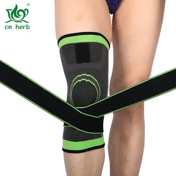 

Cn Herb Black And Green Riding Running Basketball Knee Brace Anti-skid Breathable Knee Pads
