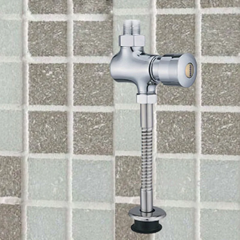 

Free shipping Toilet Delay Angle Valves Urine Flushing Stop Self Closing Wall Mounted Water Pipe Hand Pressing Bathroom Part
