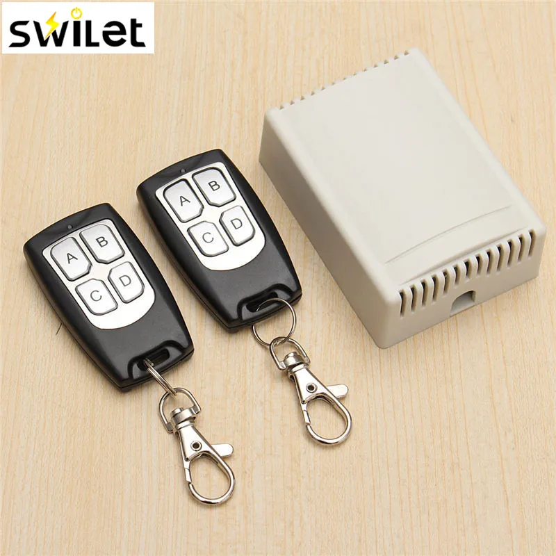 

200M Wireless Remote Control Switch Transceiver 12V 3A 4CH Relay Switches With 2 Receiver Compatible With 2262 2260 1527