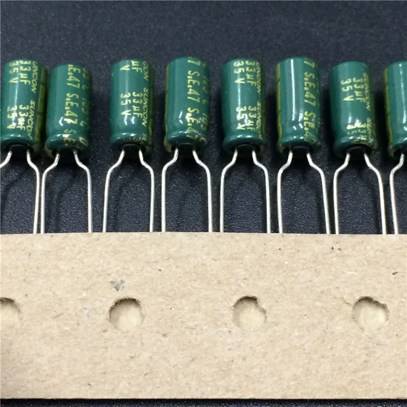

10pcs/100pcs 33uF 35V SUNCON(SANYO) AX series 5x11mm 35V33uF Low Impedance Long Life Electrolytic Capacitor