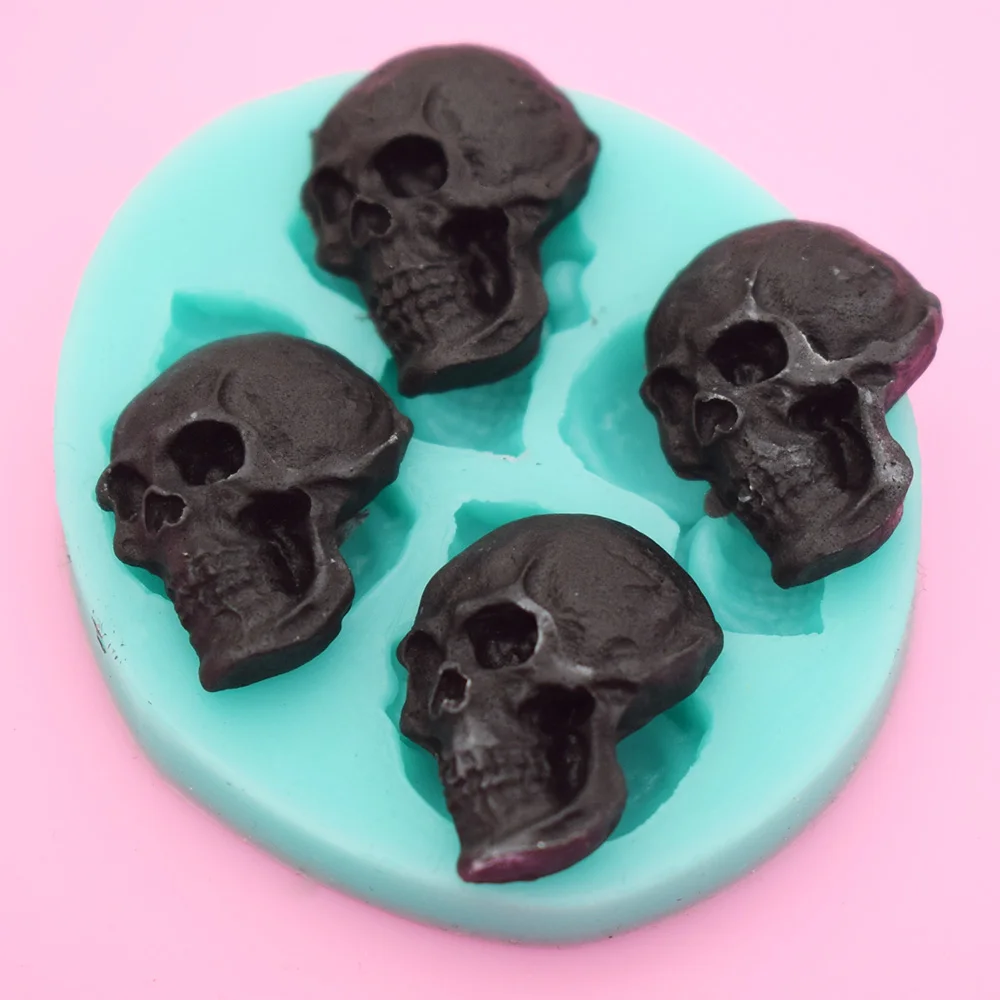 Aliexpress.com : Buy 3D Skull Head Chocolate Molds Embossed Silicone Cake Mold Biscuits Fondant