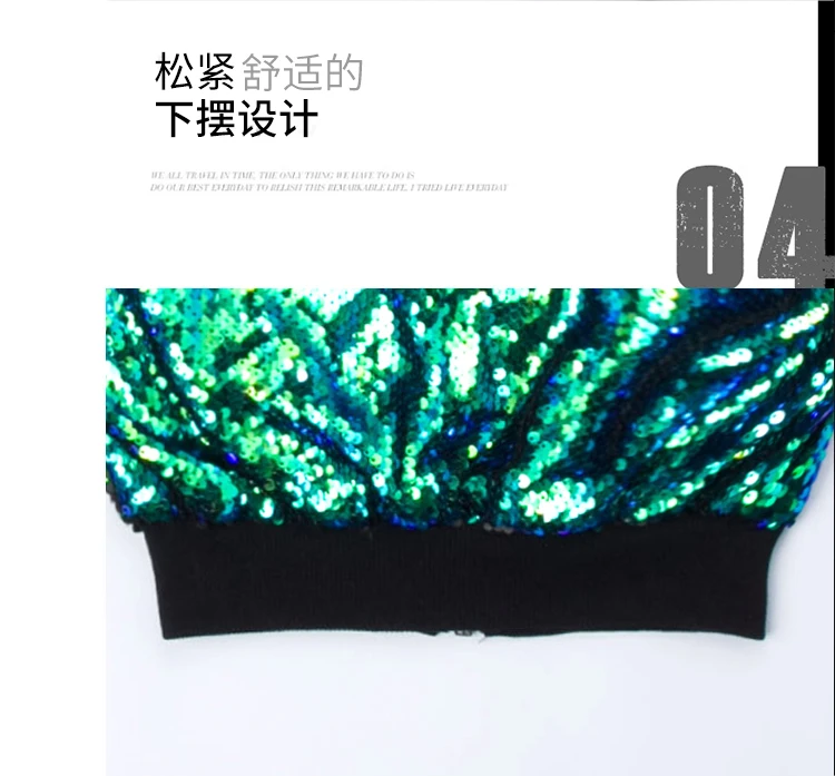 Kid Sequin Hip Hop Hoodies Jacket Clothing for Girls Crop Tank Top Shirt Shorts Jazz Dance Costume Ballroom Dancing Clothes Wear (8)