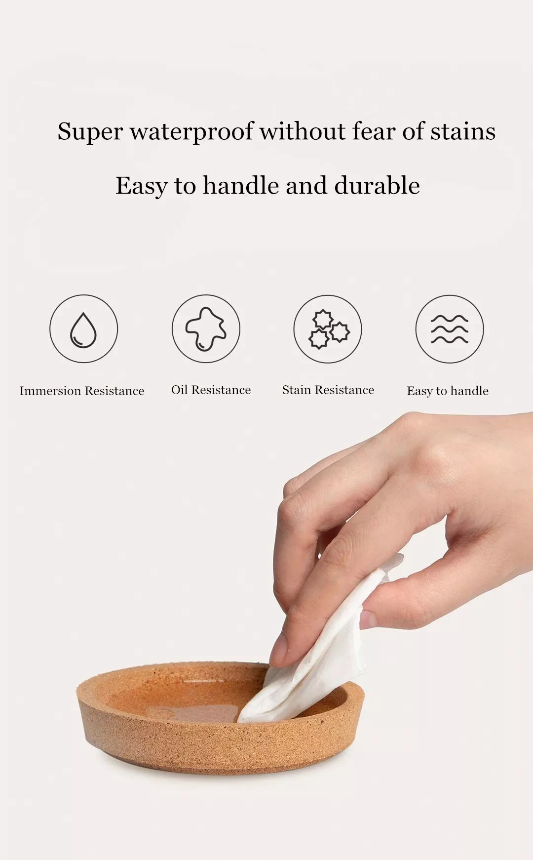 Xiaomi Xianger дубовые 3 шт. натуральные пробковые подставки многофункциональные кофейные коврики для стола, ресторанные принадлежности для кафе, экологически чистые