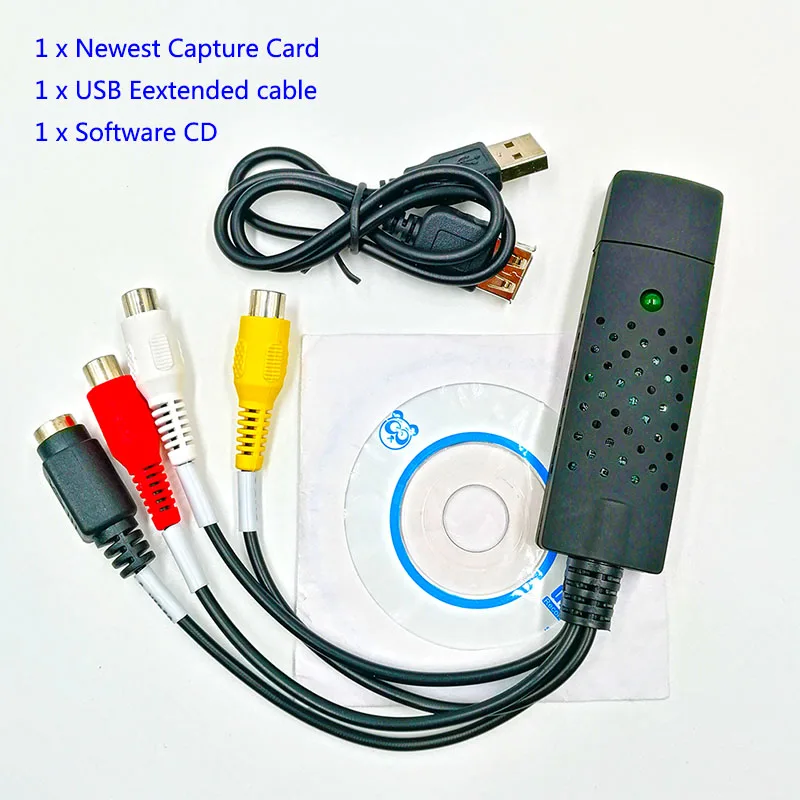 

For PC/Laptop USB 2.0 Video Capture Card TV Tuner VCR DVD AV Audio Converter Connector HD Android Video capture