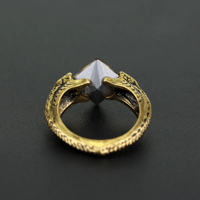 MQCHUN Horcrux Resurrection Stone Ring Deathly Hallows Rings Wizarding World Noble Cosplay Movie Jewelry
