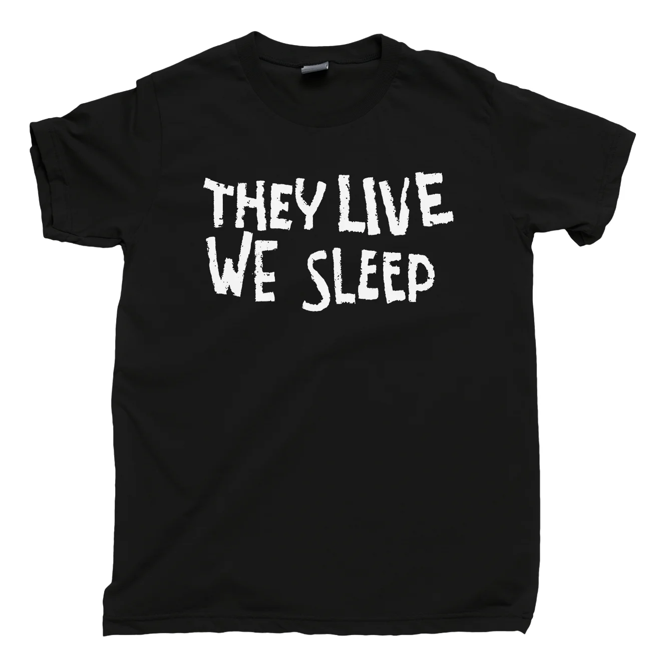 Они Live We Sleep футболка Rowdy Roddy Piper солнцезащитные очки Футболка Джон Карпентер фильм