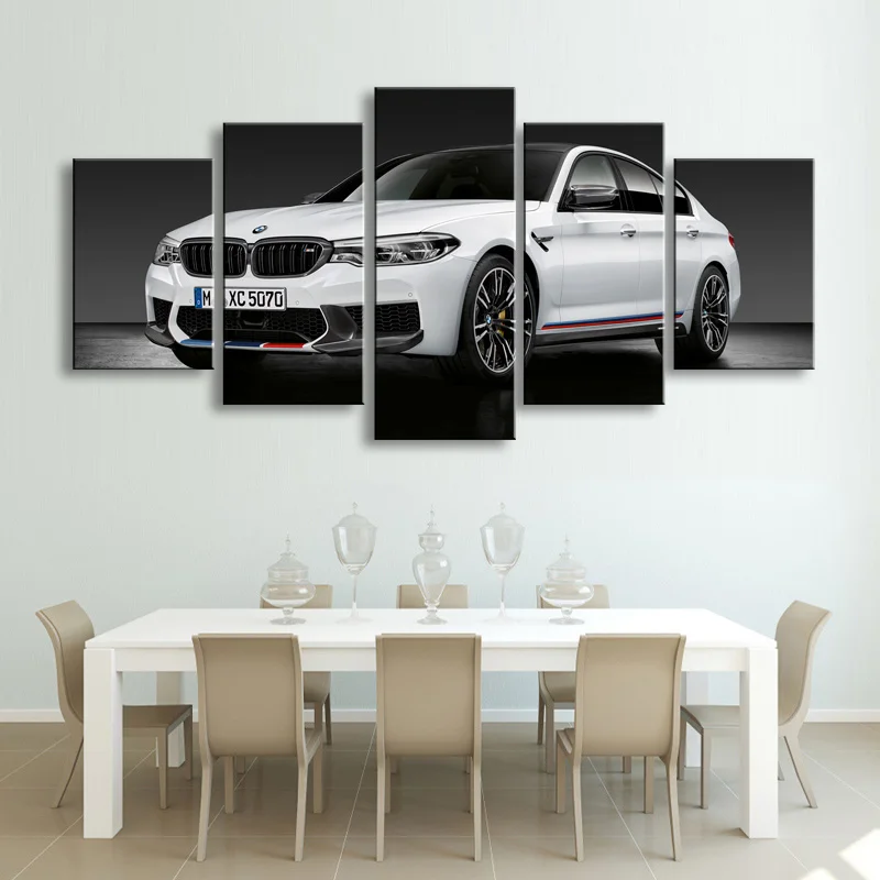 5 pieces high-definition print World famous car canvas oil painting poster and wall art living room picture C5-080 (1)
