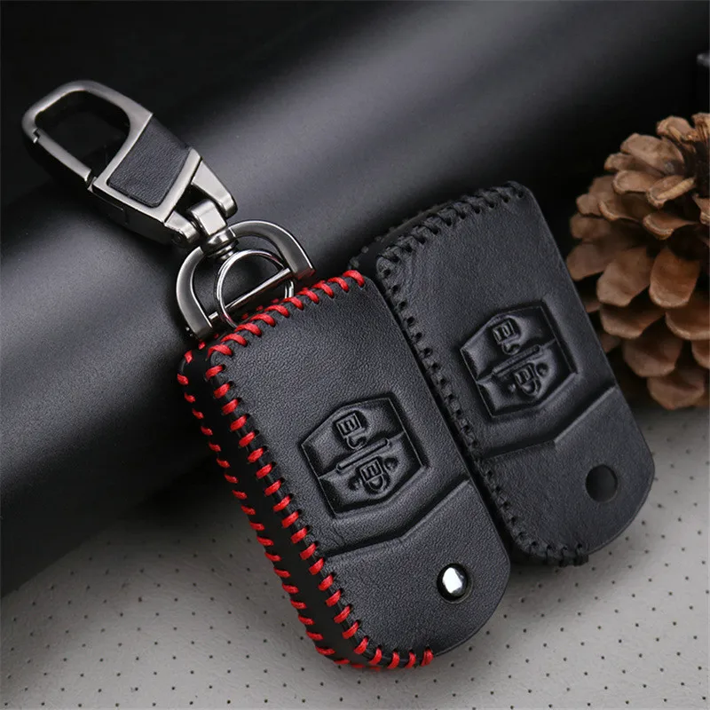 

Car Key Protection Case For Mazda CX5 CX7 CX-5 CX-7 MX5 3 6 GH Familia Atenza Demio CX 3 5 7 Leather Key Cover Ring Accessories