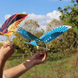 Высокое качество синий весело и спортивный змей летающие дети игрушки для детей интерактивная игрушка мультяшная резина группа Мощность
