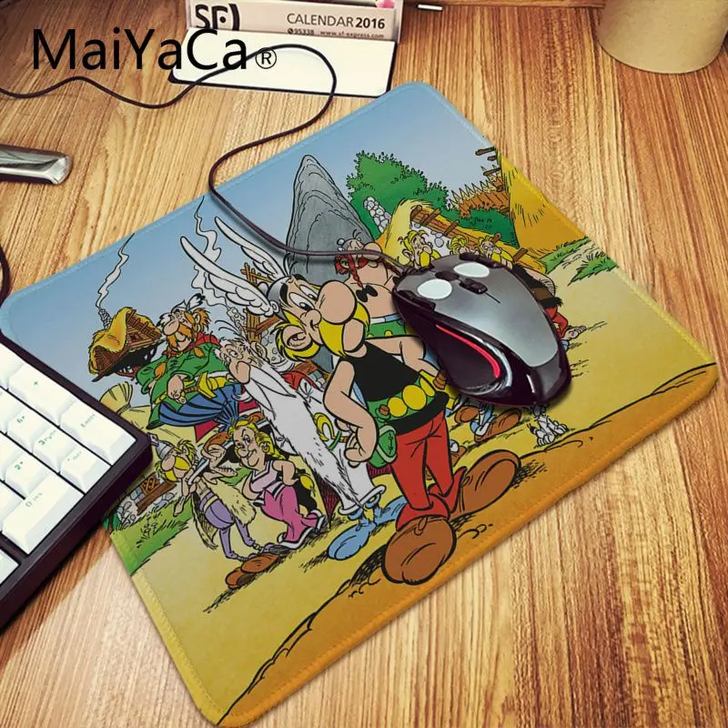 MaiYaCa Asterix Obelix персонажи, игровые мыши для ноутбука, коврик для мыши, большой игровой коврик для мыши, противоскользящая блокировка клавиатуры, коврик для стола - Цвет: Lock Edge 18x22cm