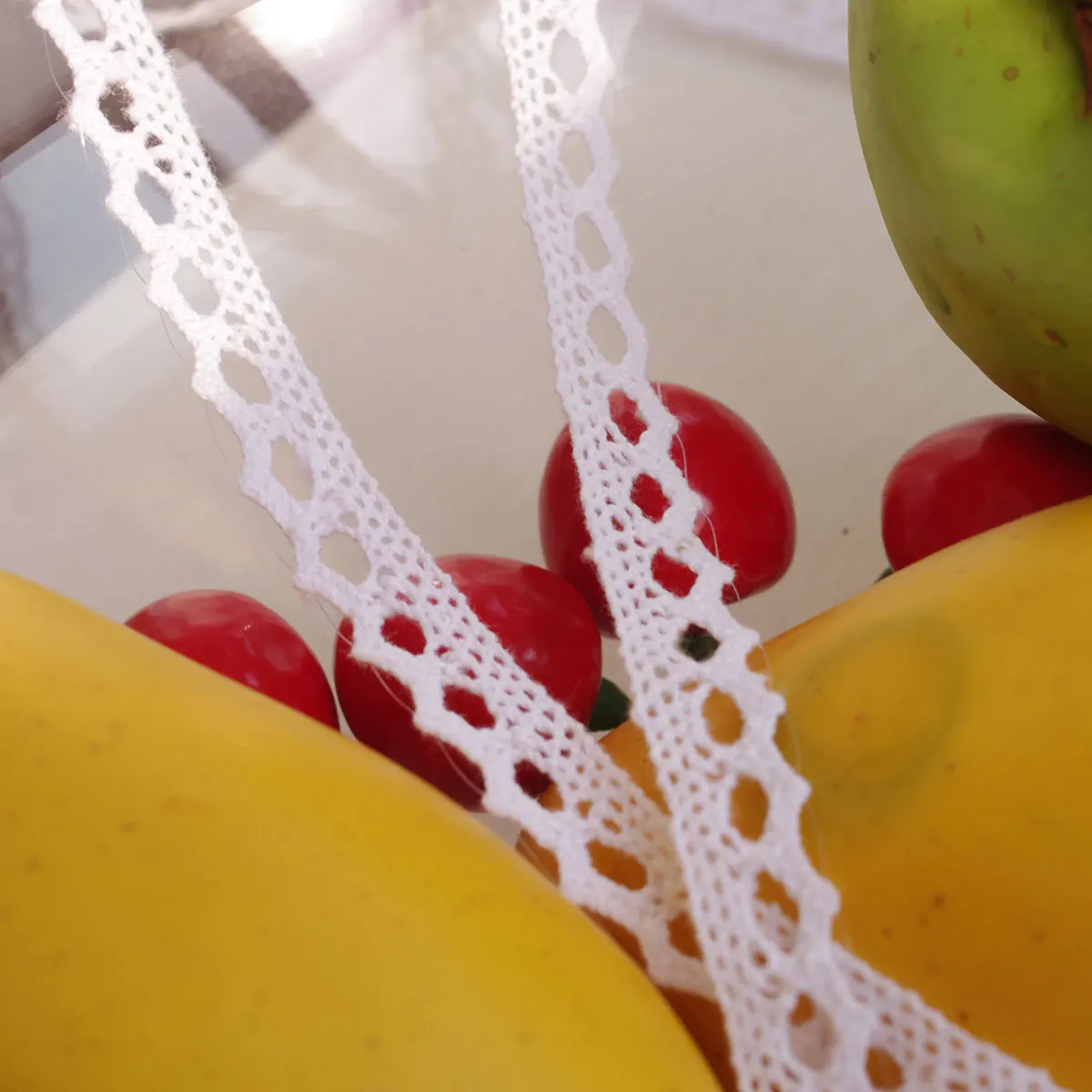 100Yards 0.4inch/1cm New Arrival Sewing Accessories African Lace Fabric Color Cotton Ribbon Diy 100501 | Дом и сад