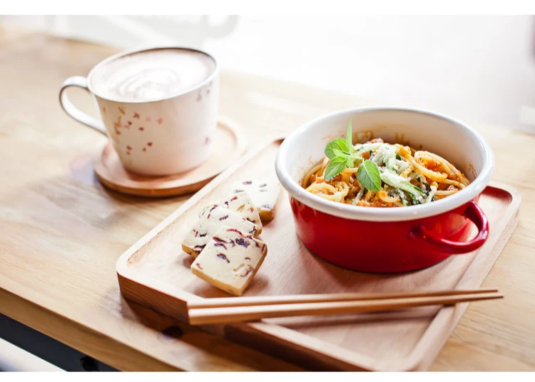 Фарфор в японском стиле эмаль мультяшная чашка пудинг со сливками выпечки печь с высоким температурным режимом специальных выпечки чаша, сковорода противень для выпечки