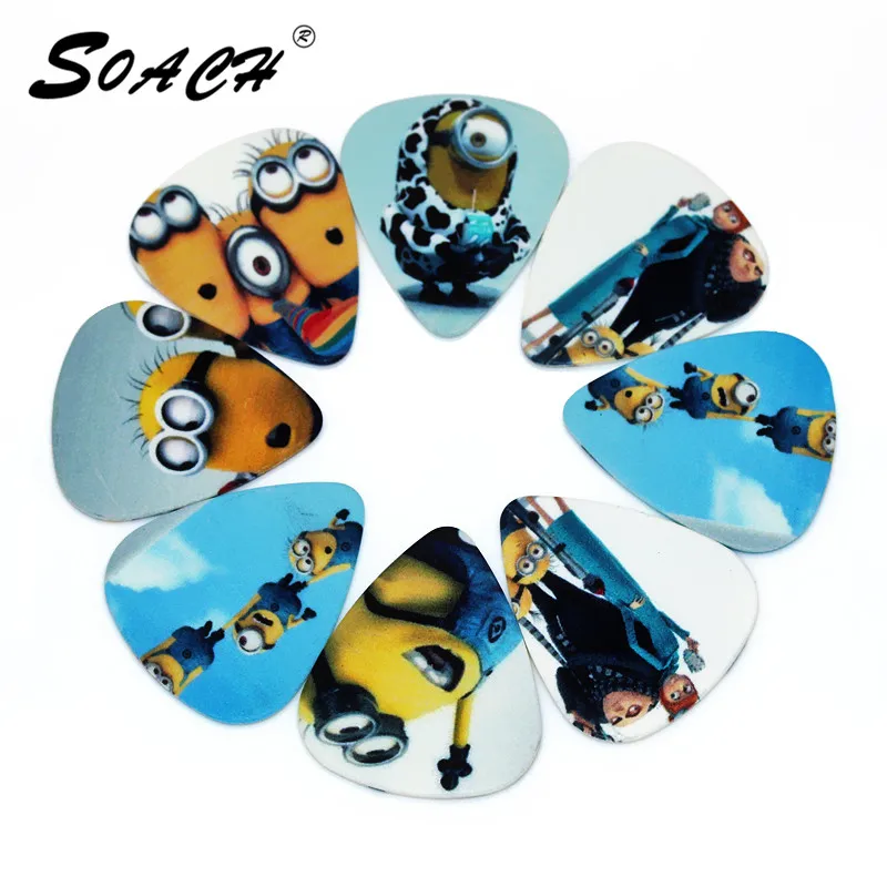 Guitar Picks Accessories 10pcs 0.71mm Bass Guitar Pick Two Side Earrings DIY Design For Ukulele Base