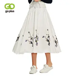 GOPLUS 2019 Новая мода весна boho Цветочный принт шифоновая юбка для женщин Высокая талия Макси повседневное befree уличная юбка женский