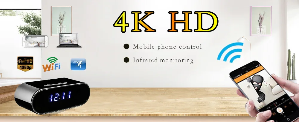 JRGK 1080P HD Часы камера wifi управление Скрытый ИК ночной будильник видеокамера PK Z16 цифровые часы видео камера мини DV DVR