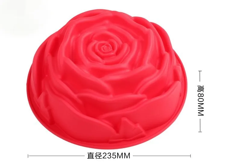 Форма для торта в виде Розы большого размера, силиконовая форма для торта в виде цветка для выпечки, одобренные FDA инструменты для торта