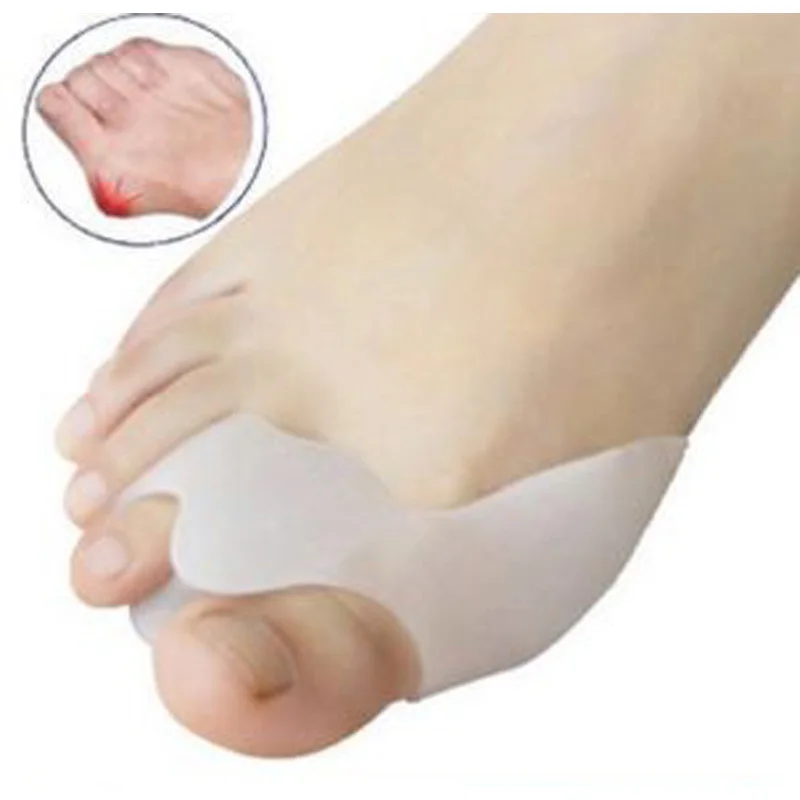 1pair Toe Separator Hallux Valgus Corrector Silicone Orthopedic Mats Big Toe Separator Thumb Bunion Corrector Pedicure Foot Care