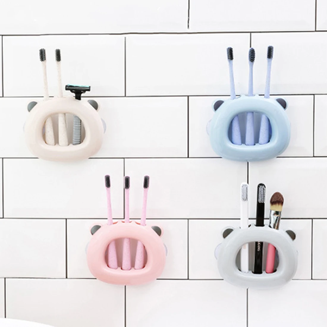 Wall Suction Hook Toothbrush Holder Save Space For Lovers Of Lovely Home Household Bathroom Accessories Washroom Shelf