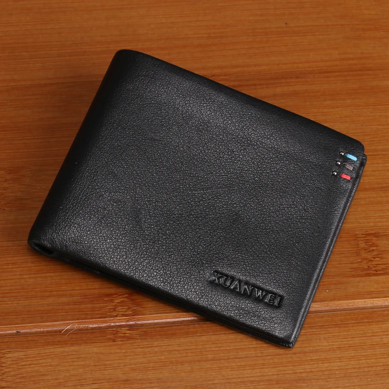 Fashion Men Wallet Soft Black Cow Hide Genuine Leather Male Wallets Purse with Money Pocket &amp Photo Holder Card Holder(XW5505) | Багаж и