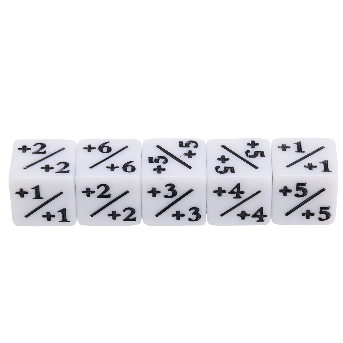 5Pcs White Dice Counters Negative +1/+1 For Magic The Gathering MTG Funny Table Desktop Party Bar Gambling Games Tool